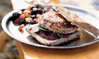 Fish Burger with Toast